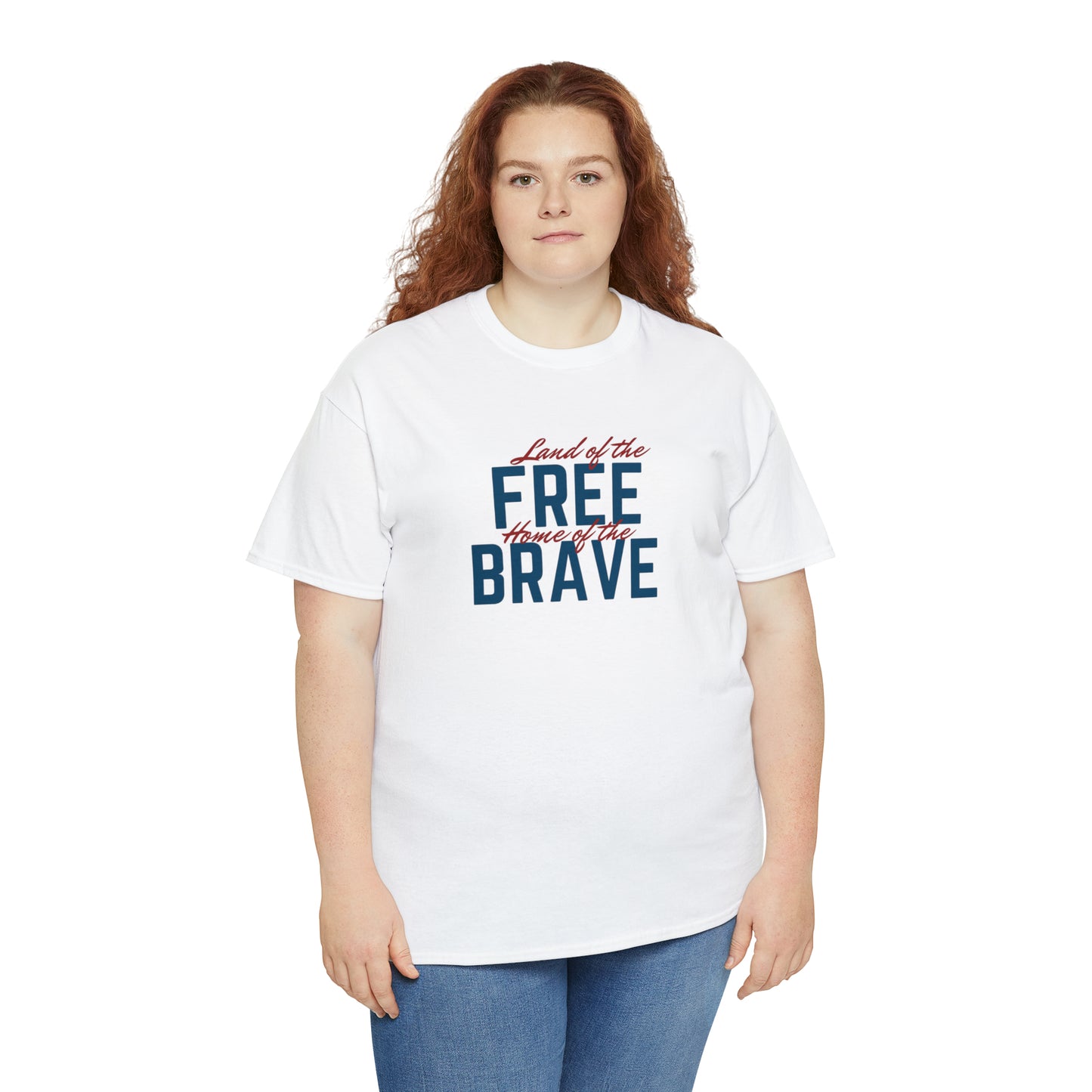 Land of Free, Home of Brave Unisex Heavy Cotton Tee