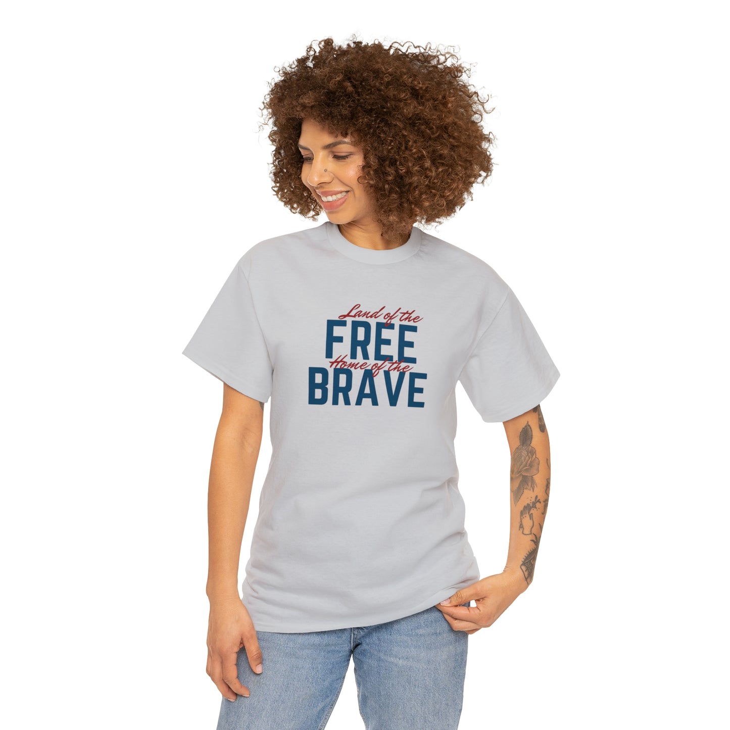 Land of Free, Home of Brave Unisex Heavy Cotton Tee