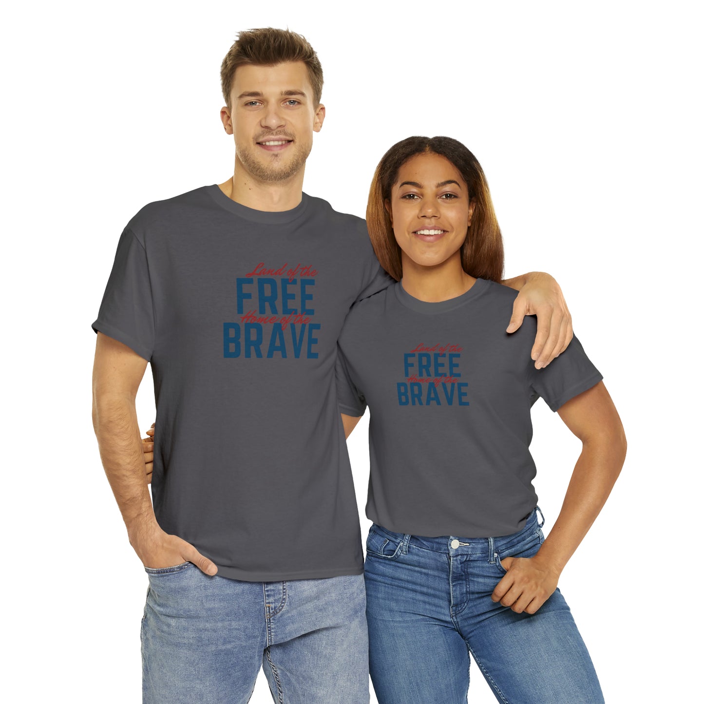 Land of Free, Home of Brave Unisex Heavy Cotton Tee