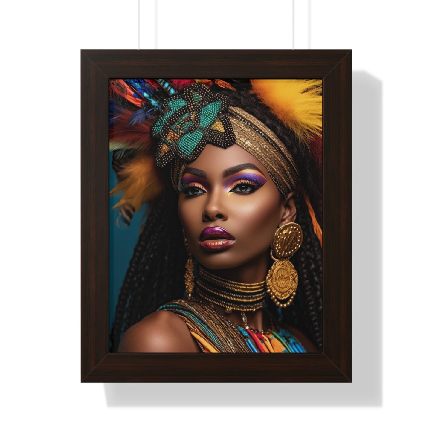 Colorful Queen - Framed Vertical Poster