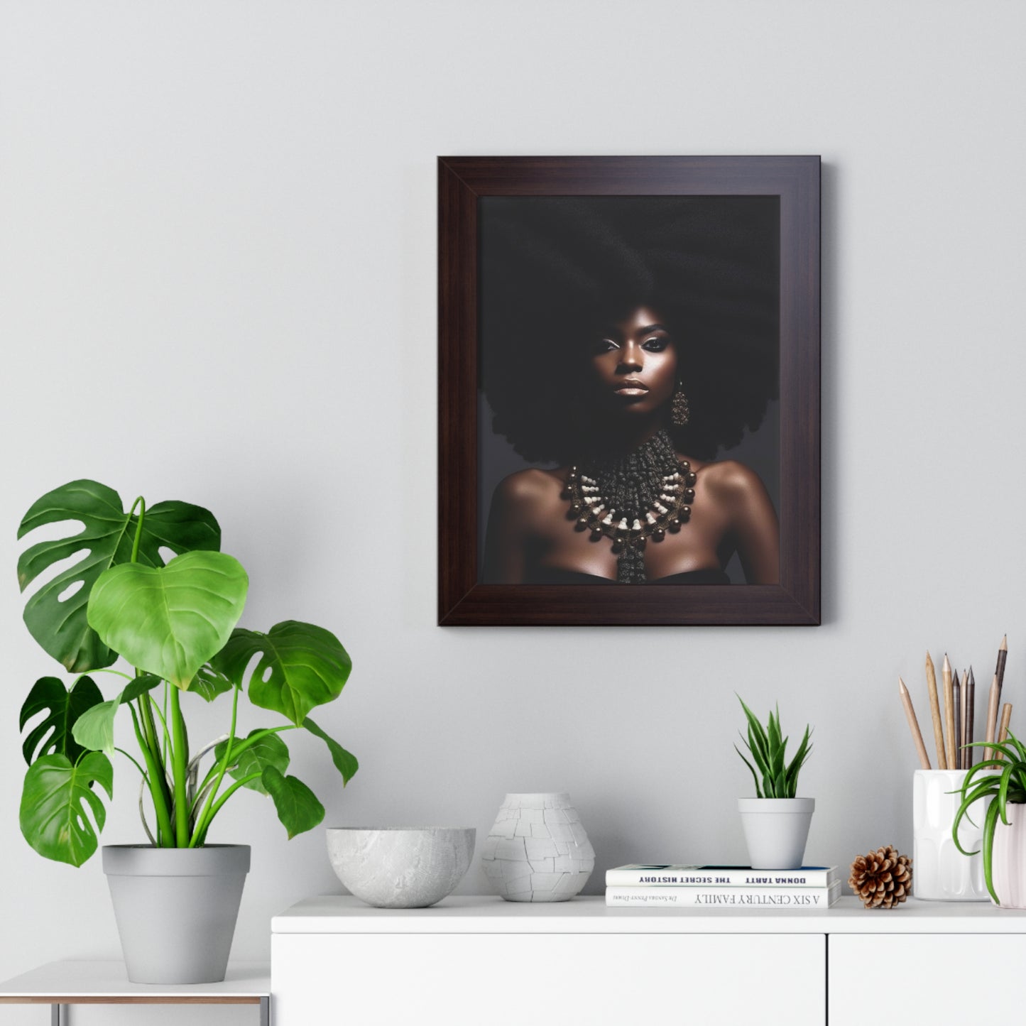 Afro Beauty - Framed Vertical Poster