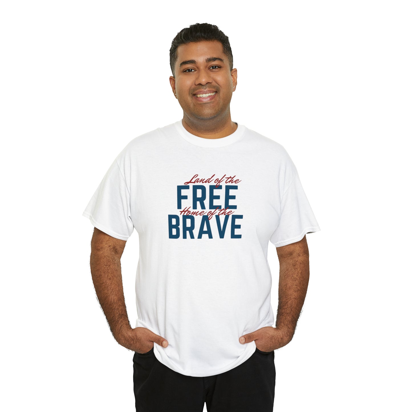 Land of Free, Home of Brave Unisex Heavy Cotton Tee