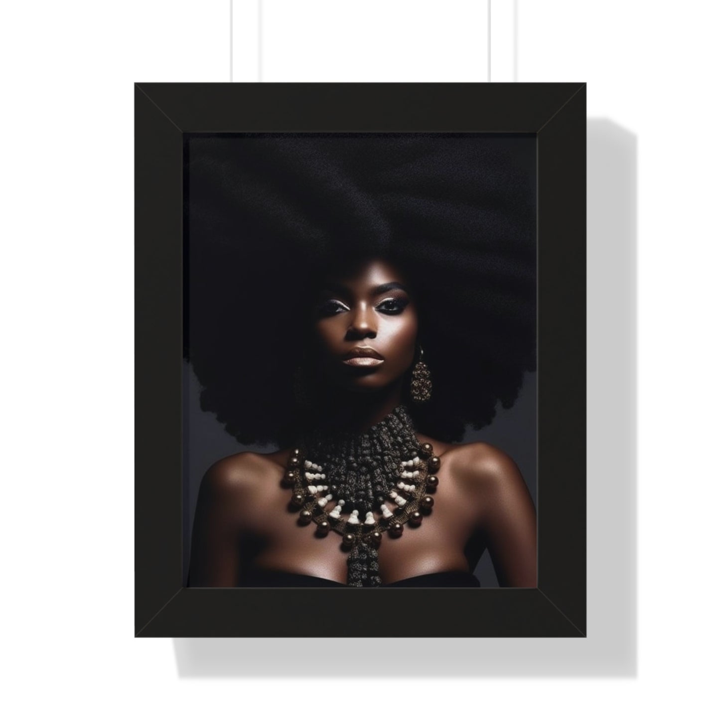 Afro Beauty - Framed Vertical Poster