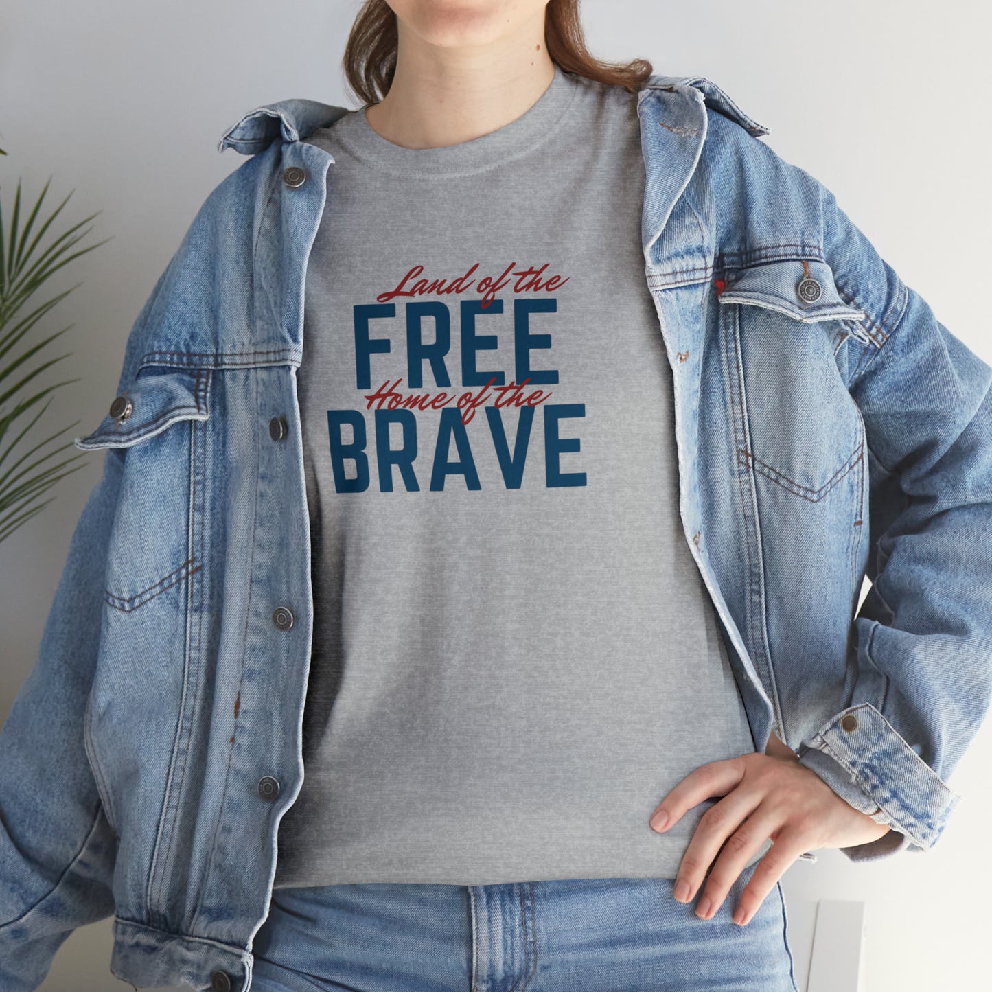 Land of Free, Home of Brave Unisex Heavy Cotton Tee