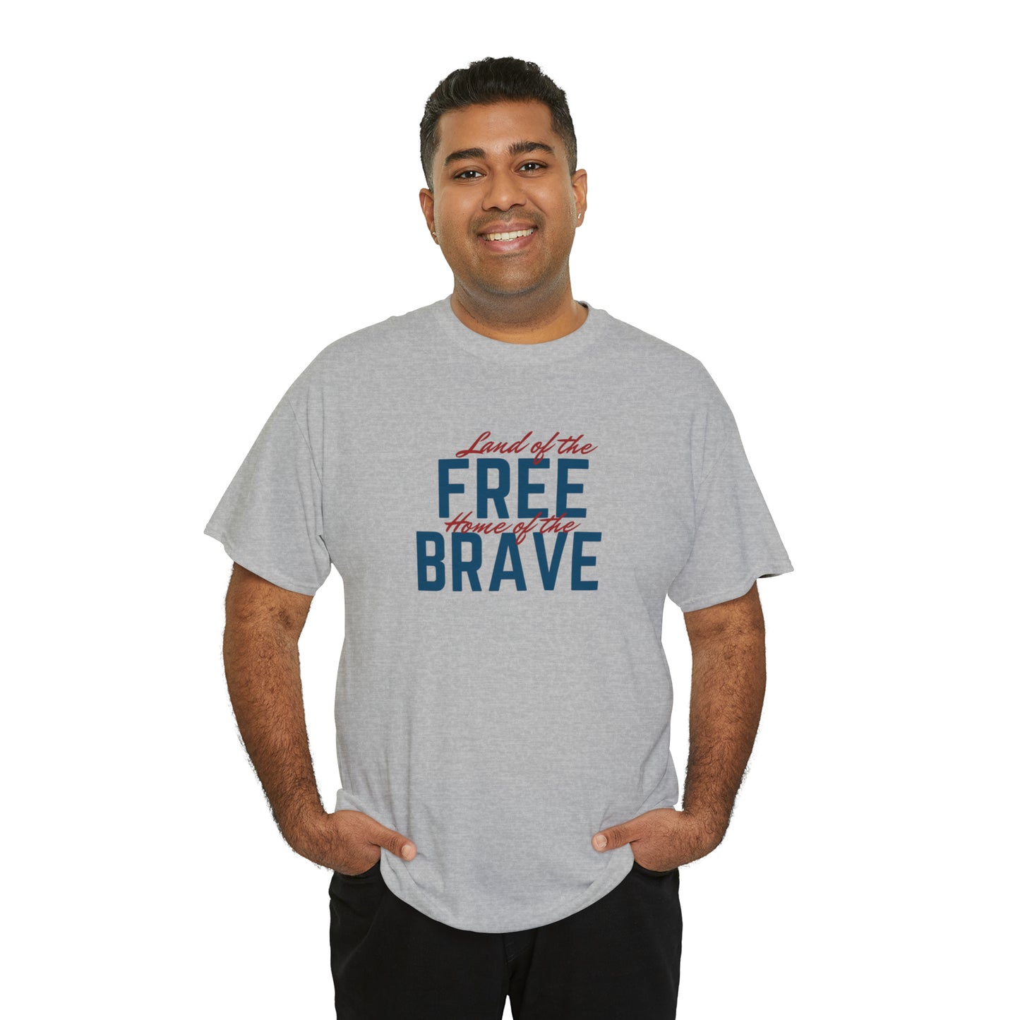 Land of Free, Home of Brave Unisex Heavy Cotton Tee