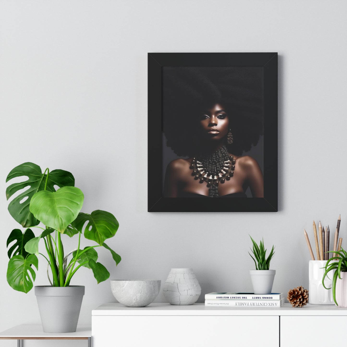 Afro Beauty - Framed Vertical Poster