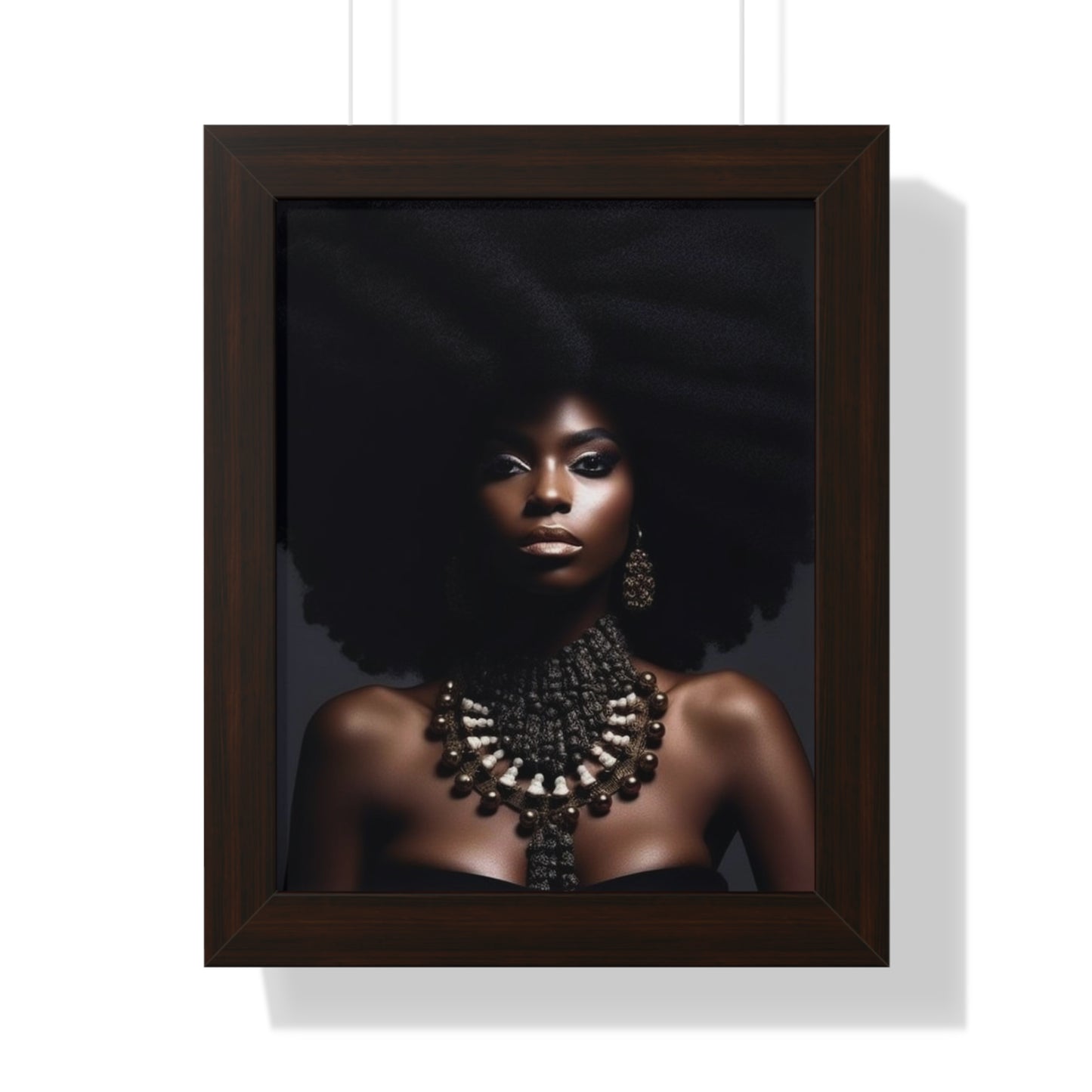 Afro Beauty - Framed Vertical Poster