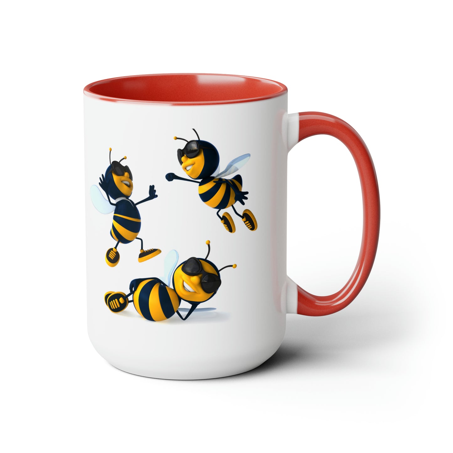 Queen Bee -Two-Tone Coffee Mugs, 15oz