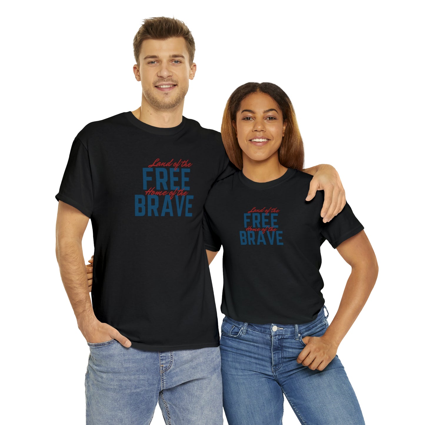 Land of Free, Home of Brave Unisex Heavy Cotton Tee