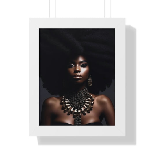 Afro Beauty - Framed Vertical Poster