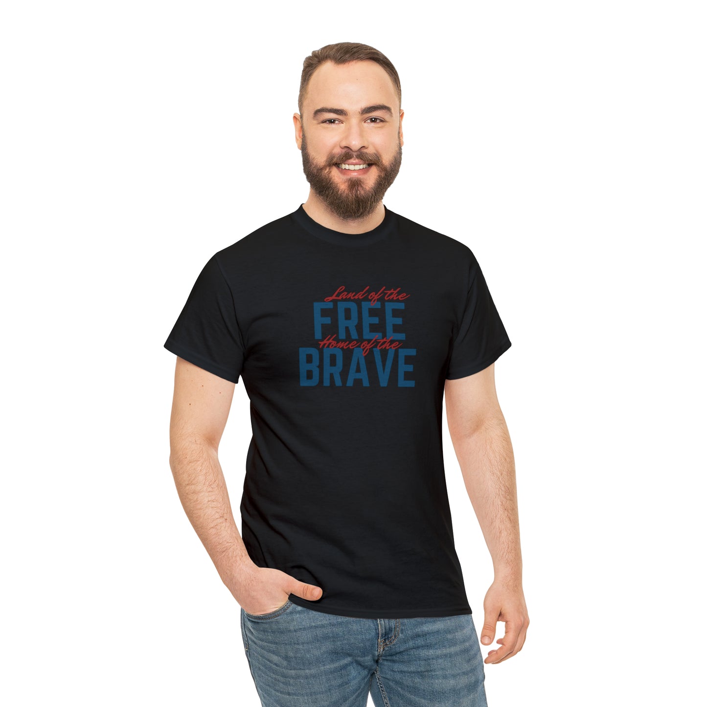 Land of Free, Home of Brave Unisex Heavy Cotton Tee