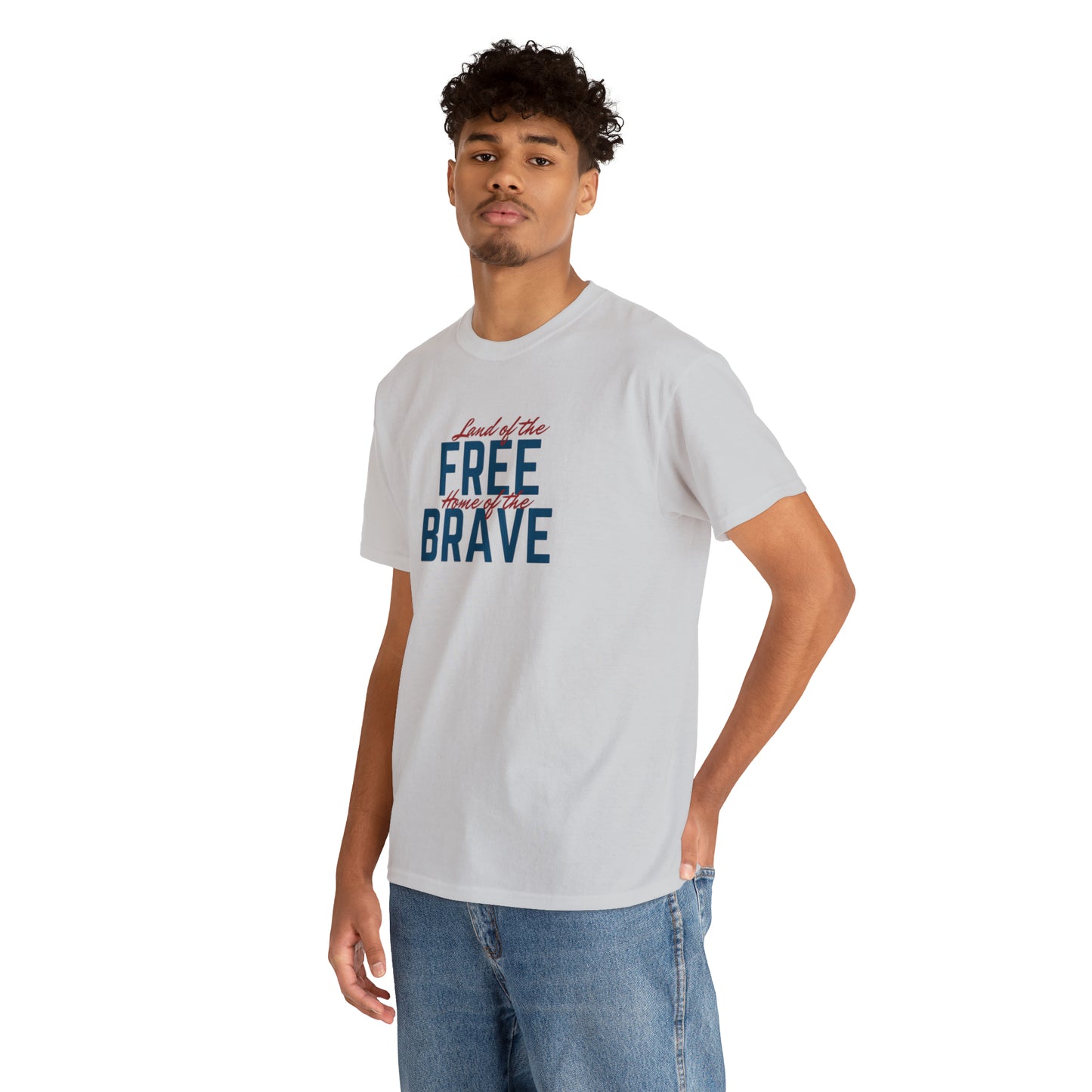 Land of Free, Home of Brave Unisex Heavy Cotton Tee