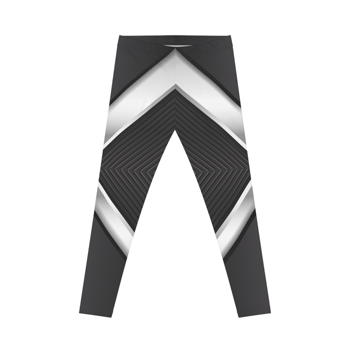 Black and White Graphics, Women's Casual Leggings (AOP)