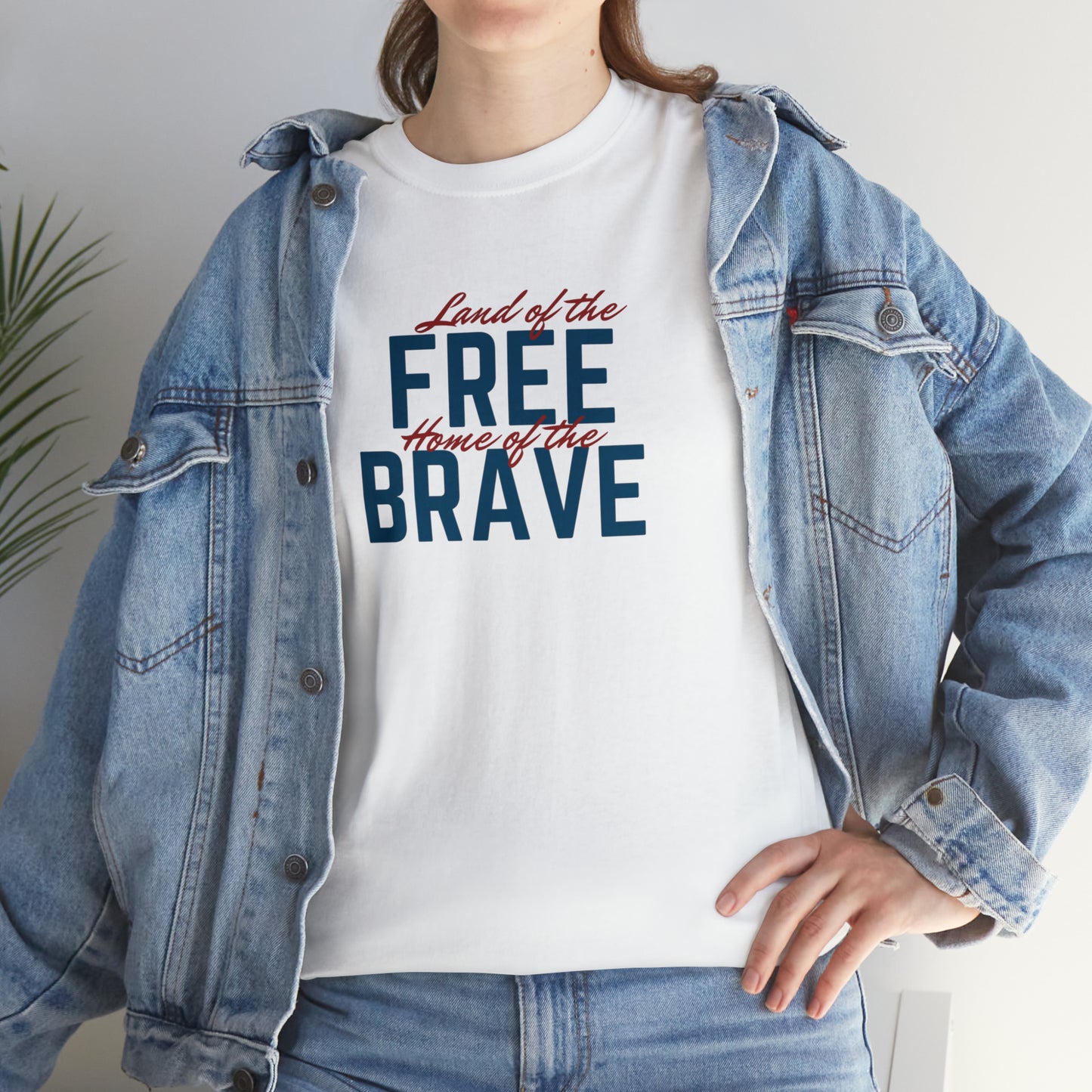 Land of Free, Home of Brave Unisex Heavy Cotton Tee