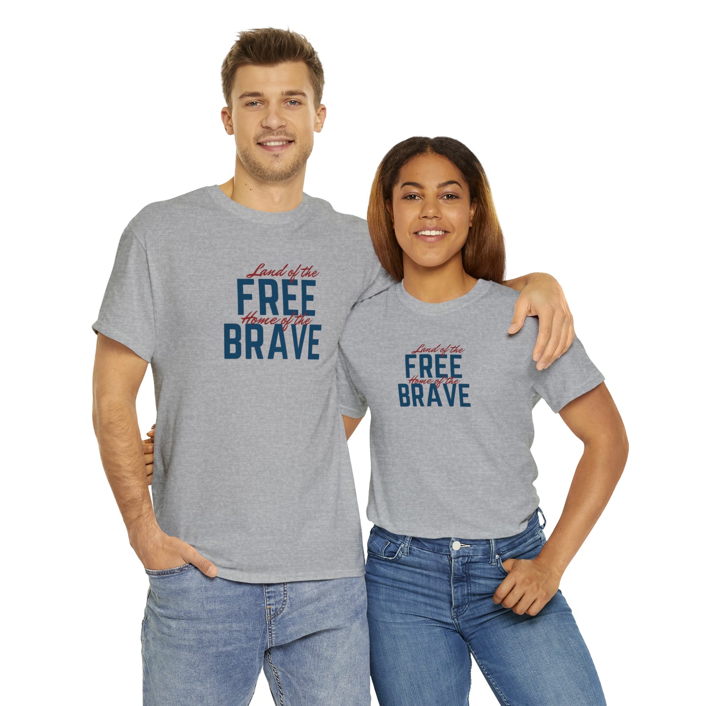 Land of Free, Home of Brave Unisex Heavy Cotton Tee