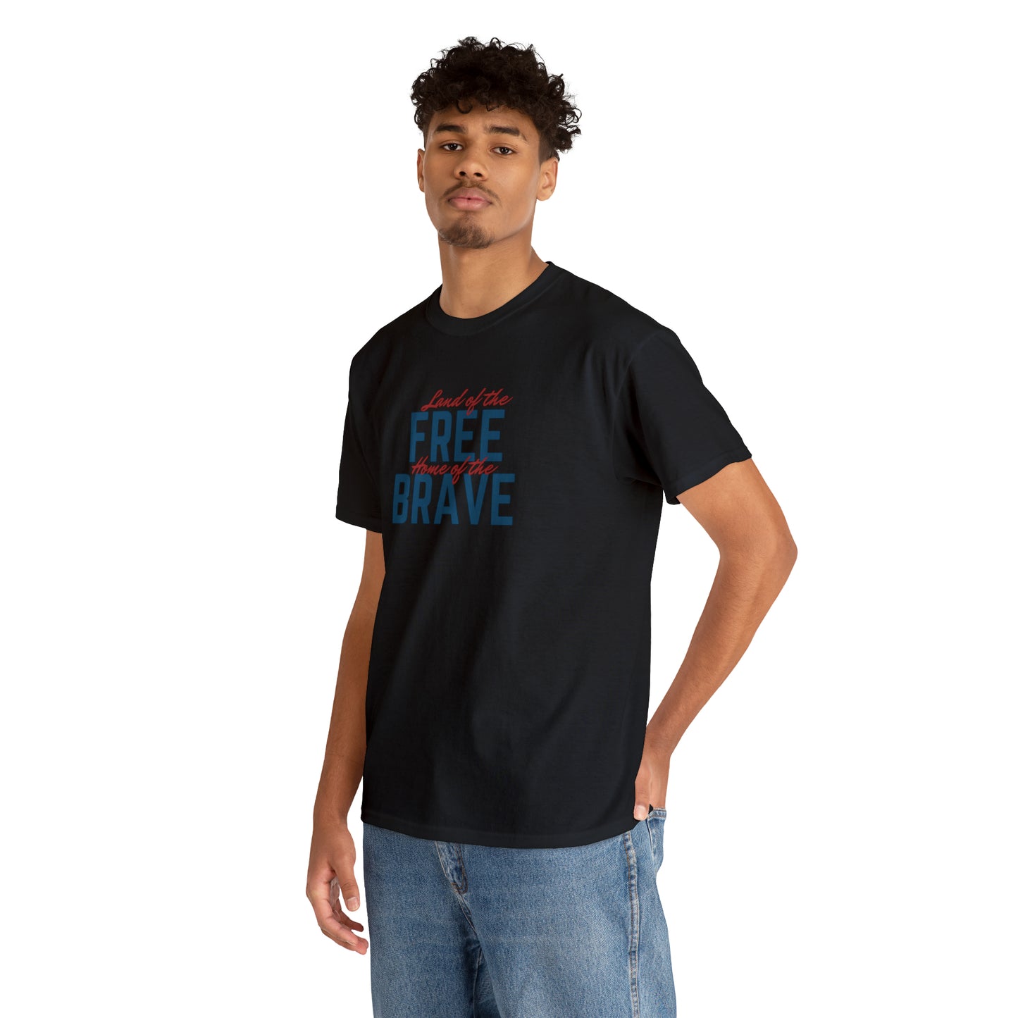 Land of Free, Home of Brave Unisex Heavy Cotton Tee