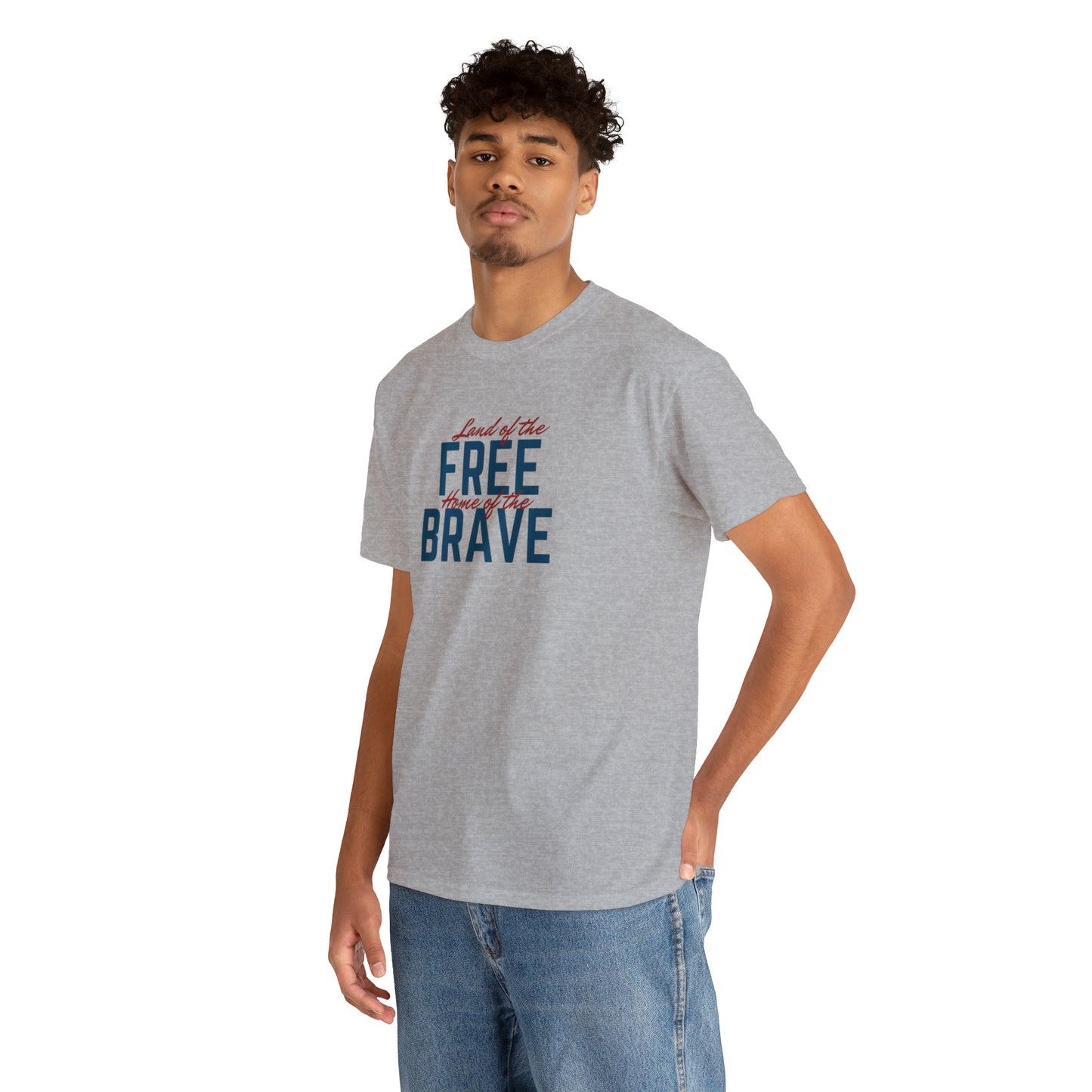 Land of Free, Home of Brave Unisex Heavy Cotton Tee