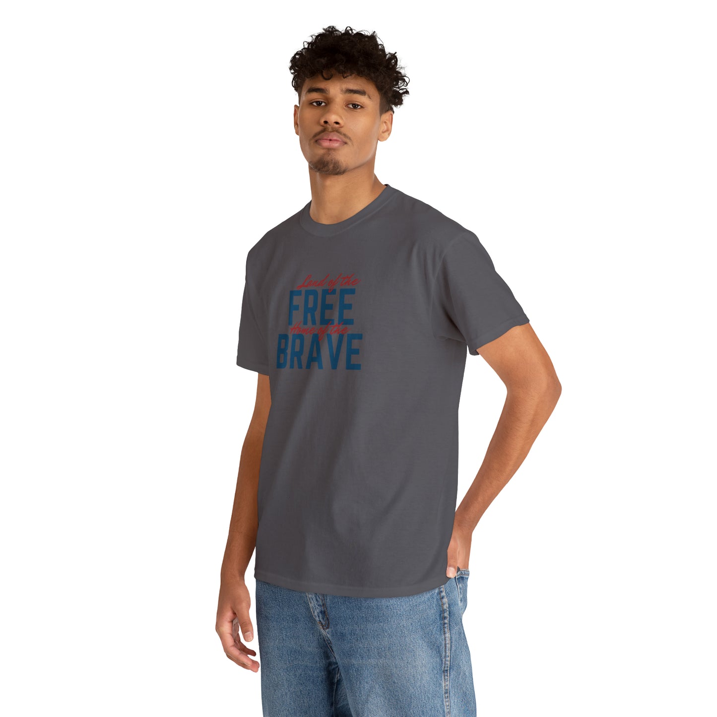 Land of Free, Home of Brave Unisex Heavy Cotton Tee