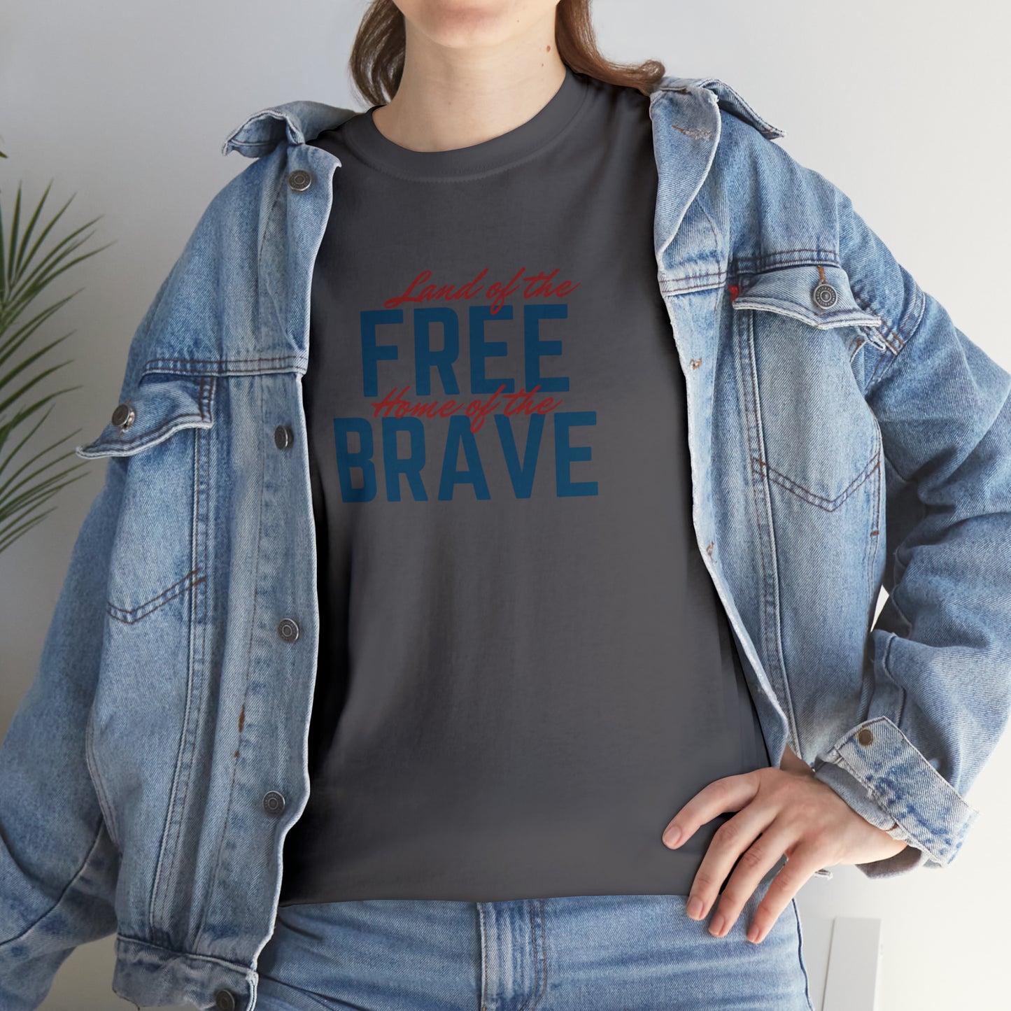 Land of Free, Home of Brave Unisex Heavy Cotton Tee