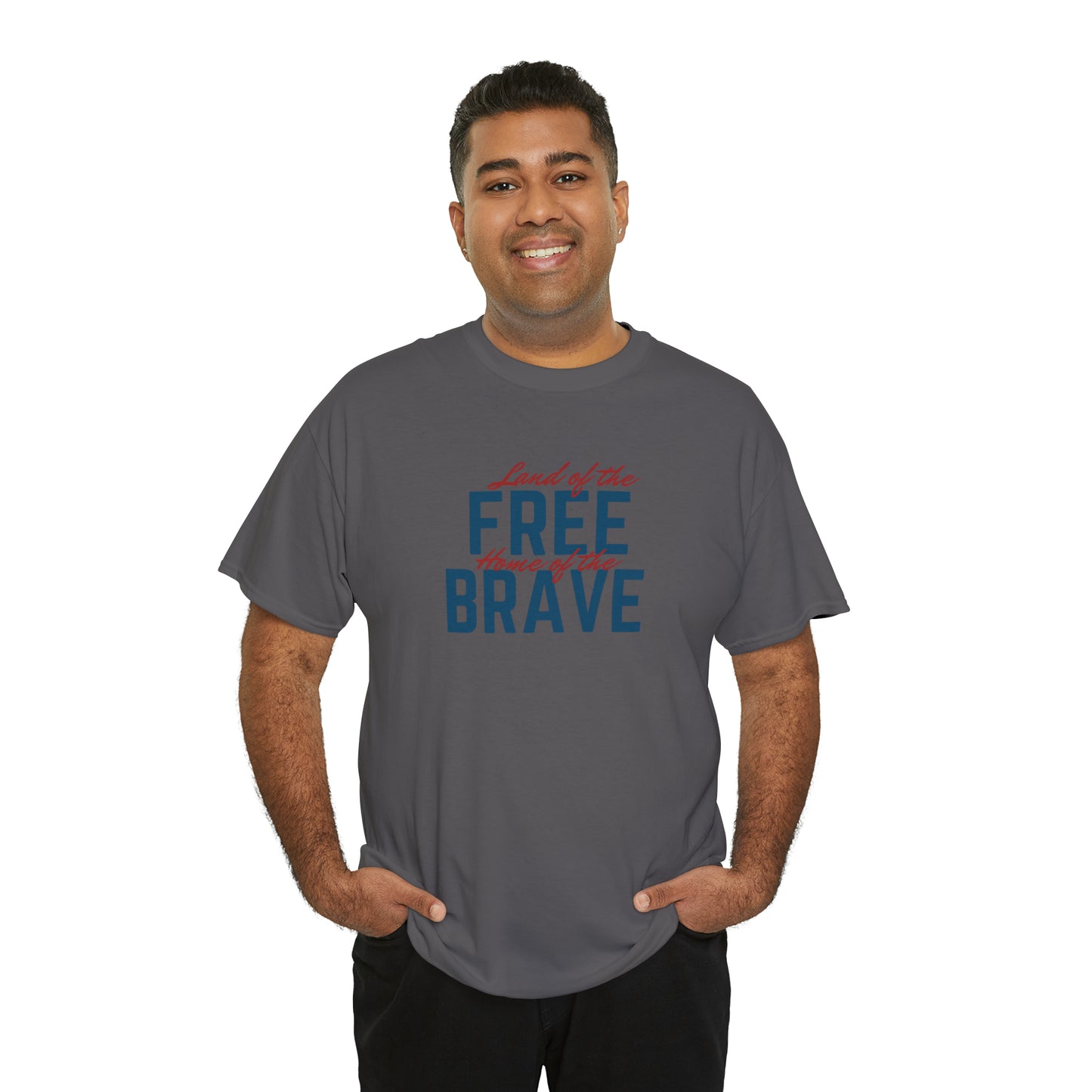 Land of Free, Home of Brave Unisex Heavy Cotton Tee