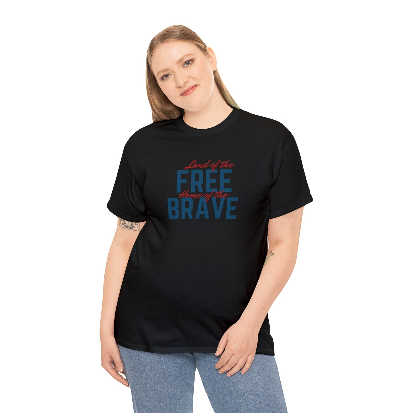 Land of Free, Home of Brave Unisex Heavy Cotton Tee