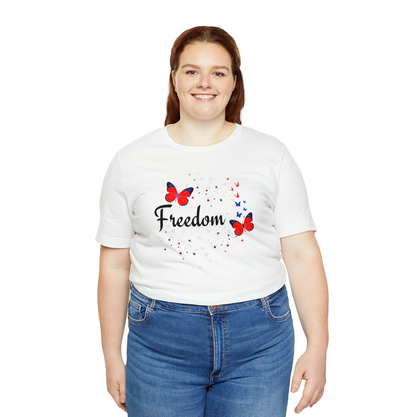 Freedom, Butterflies, Unisex Jersey Short Sleeve Tee