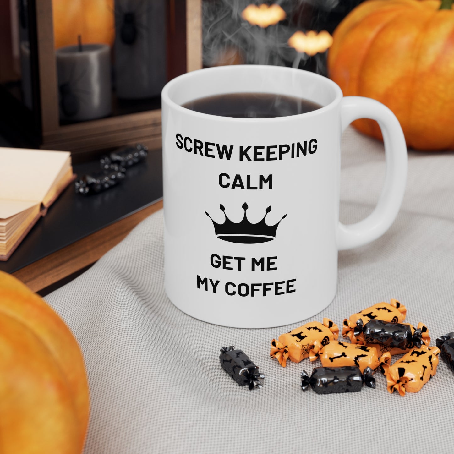 Screw Keeping Calm Ceramic Mug 11oz