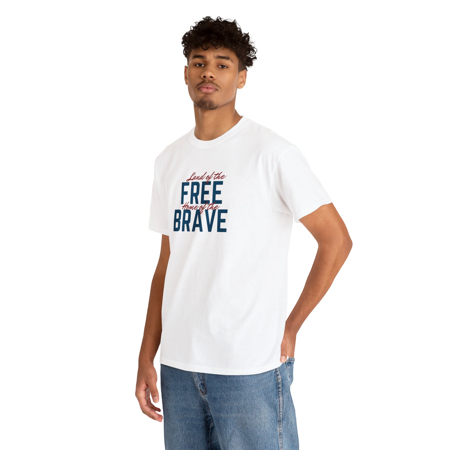 Land of Free, Home of Brave Unisex Heavy Cotton Tee