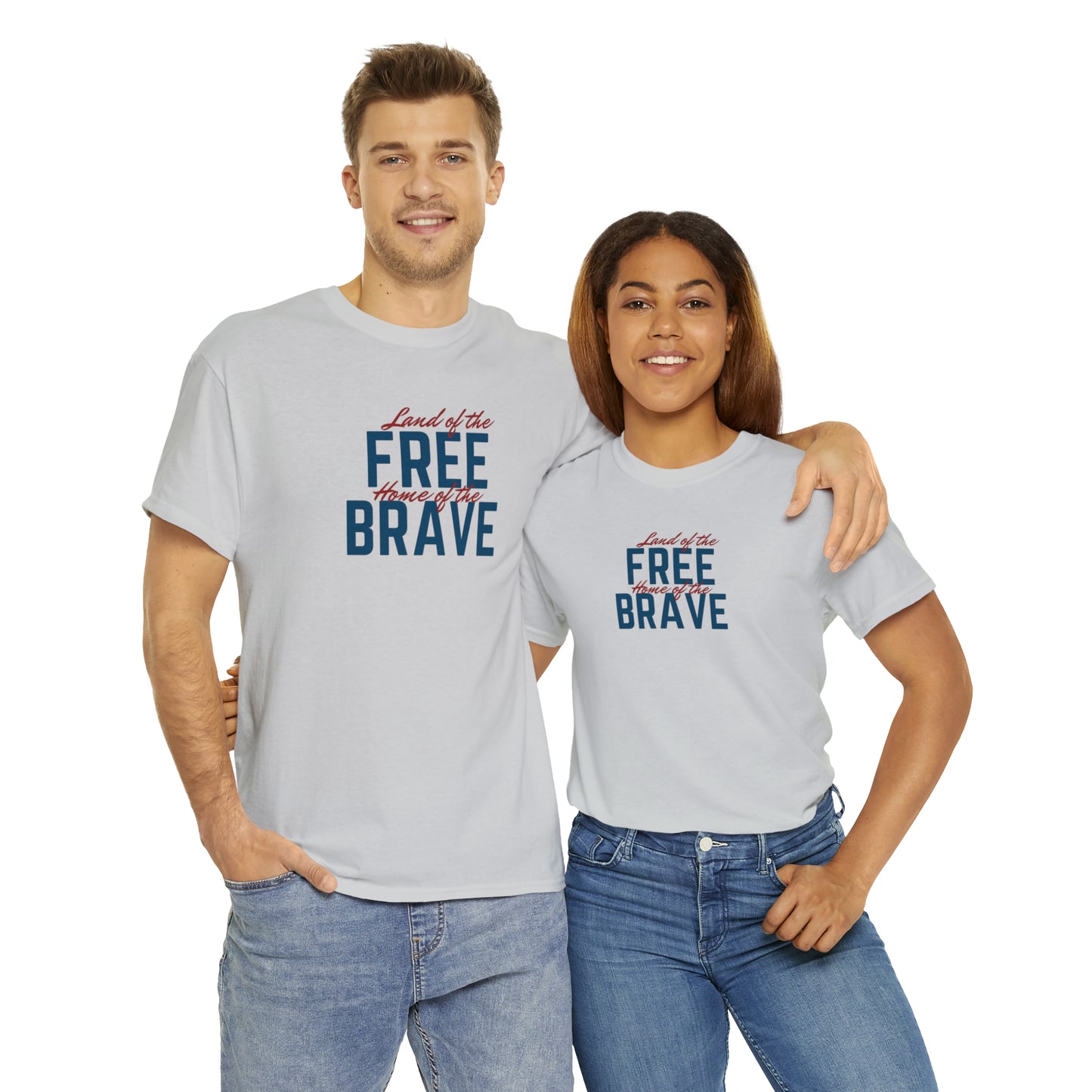 Land of Free, Home of Brave Unisex Heavy Cotton Tee