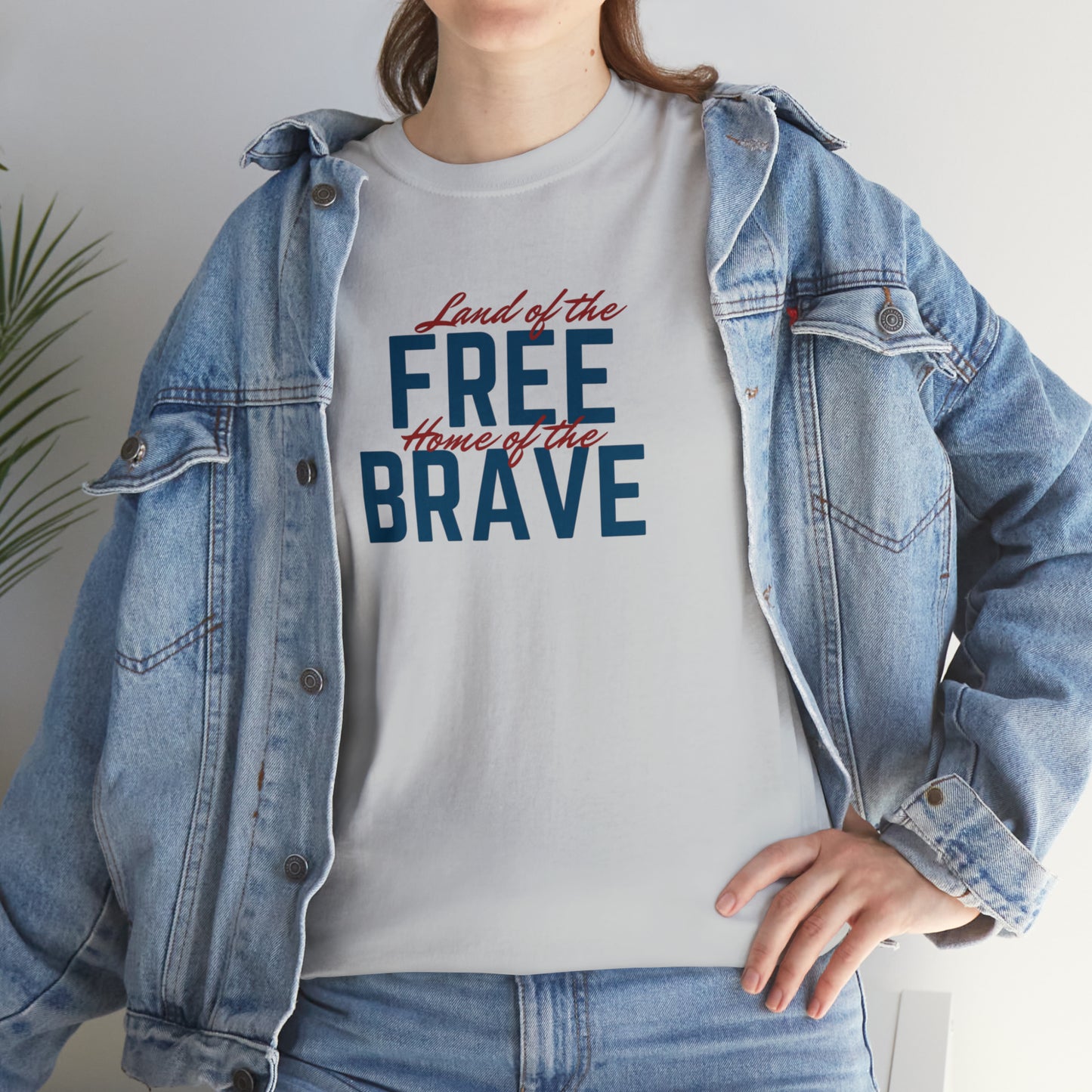 Land of Free, Home of Brave Unisex Heavy Cotton Tee