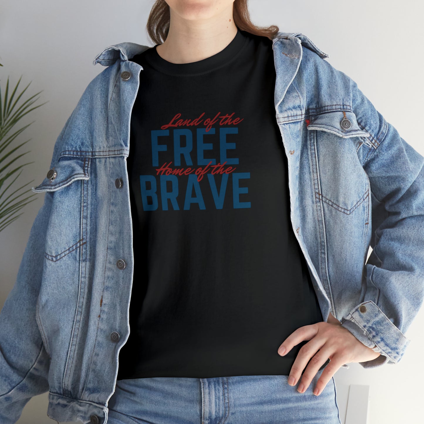 Land of Free, Home of Brave Unisex Heavy Cotton Tee