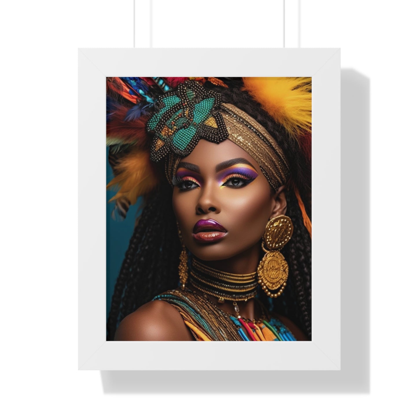 Colorful Queen - Framed Vertical Poster