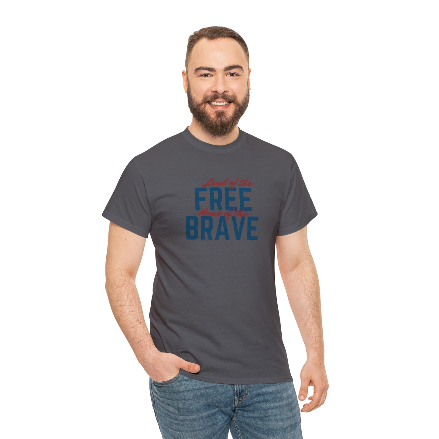 Land of Free, Home of Brave Unisex Heavy Cotton Tee