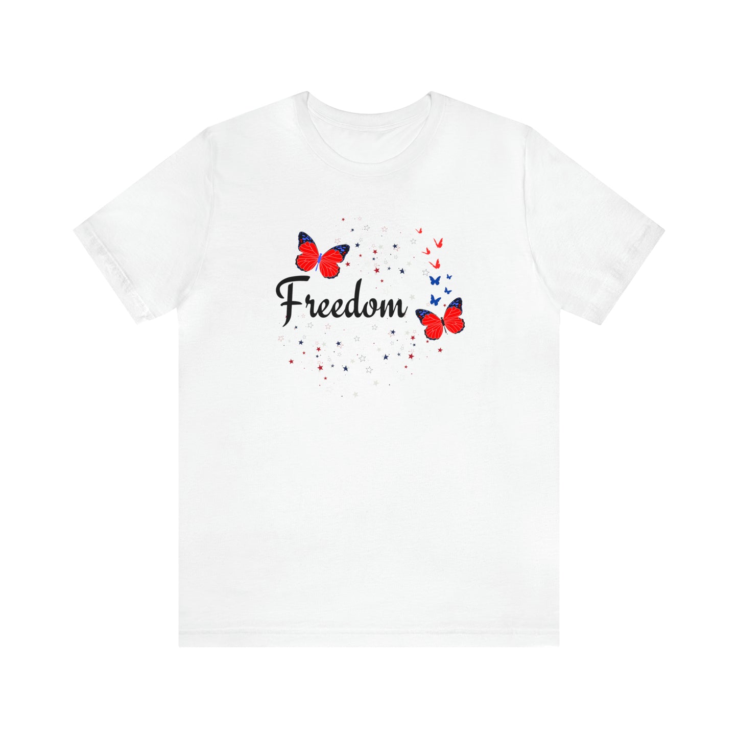 Freedom, Butterflies, Unisex Jersey Short Sleeve Tee