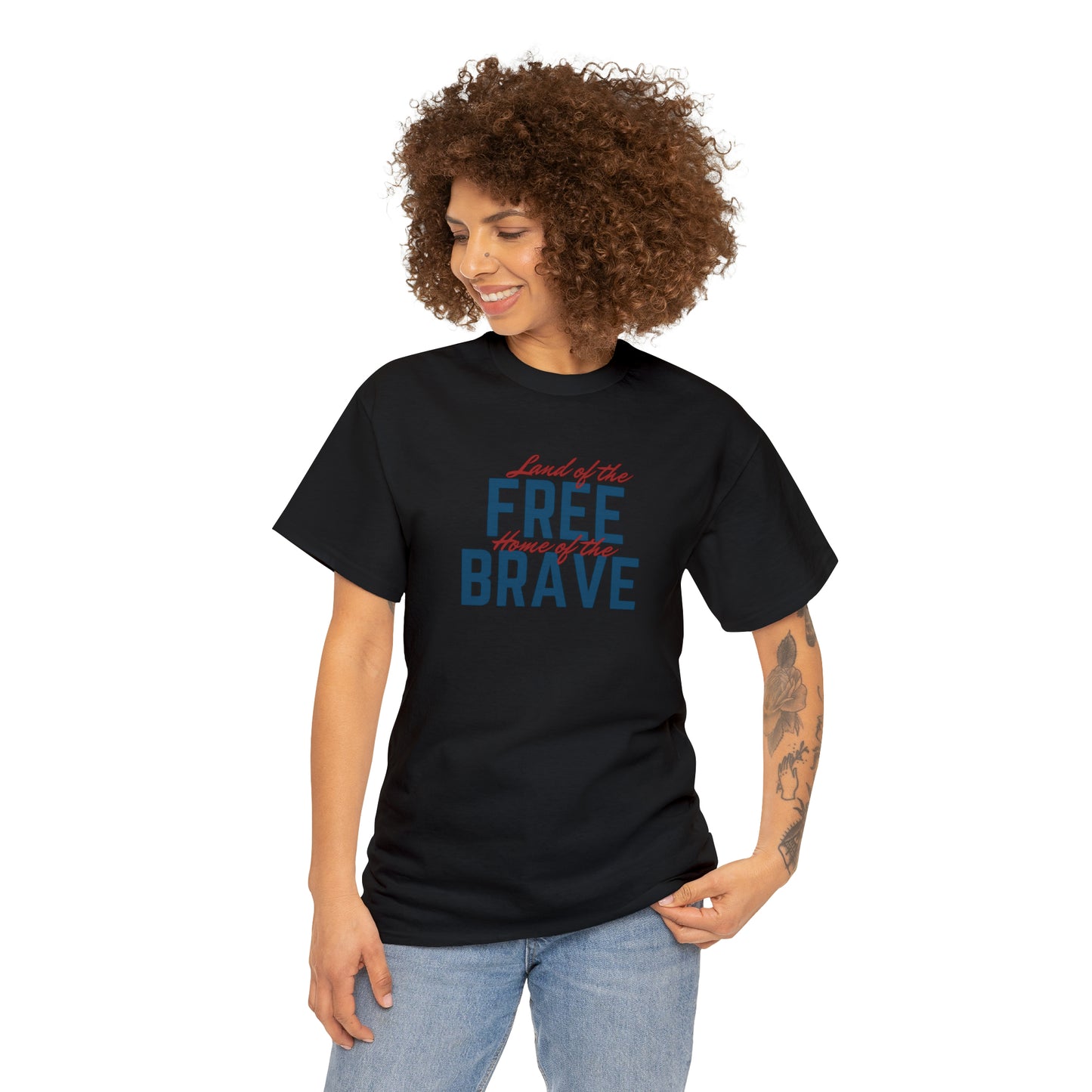 Land of Free, Home of Brave Unisex Heavy Cotton Tee