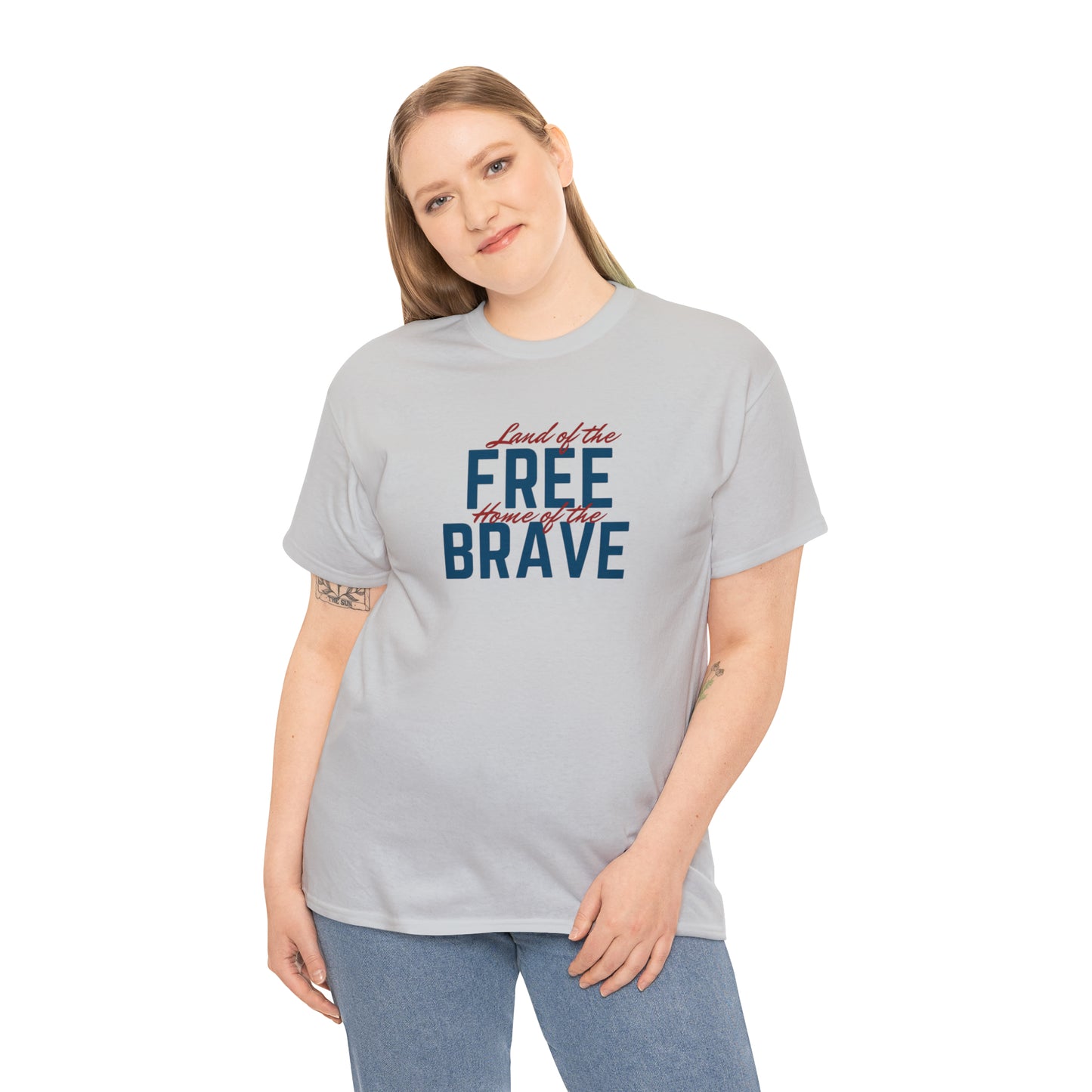 Land of Free, Home of Brave Unisex Heavy Cotton Tee