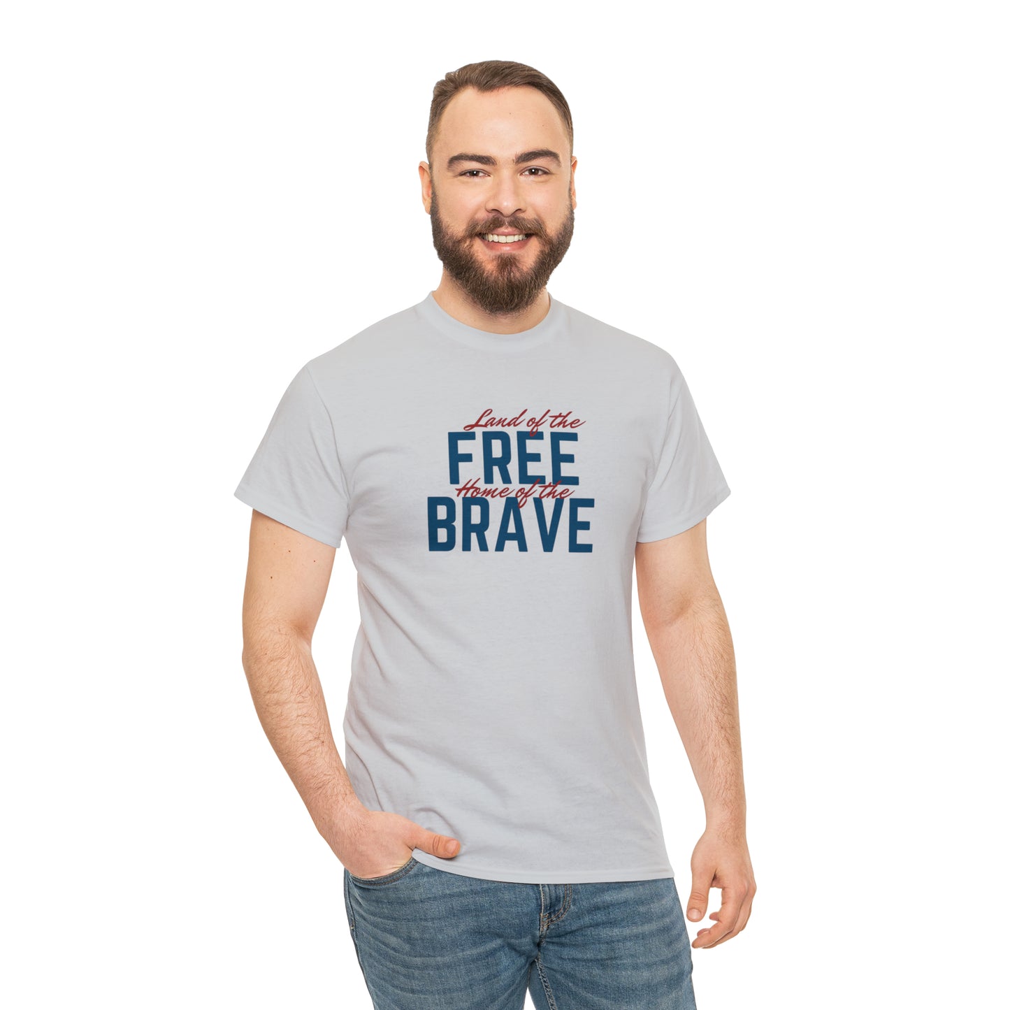 Land of Free, Home of Brave Unisex Heavy Cotton Tee